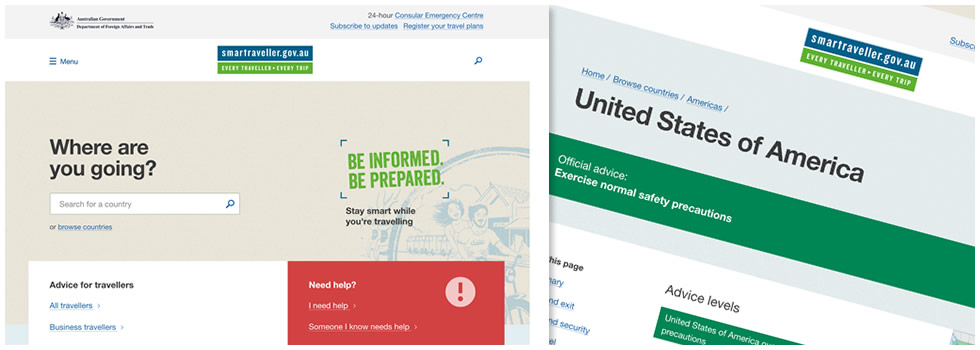DFAT Smart Traveller - Australian travel advice and self service portal